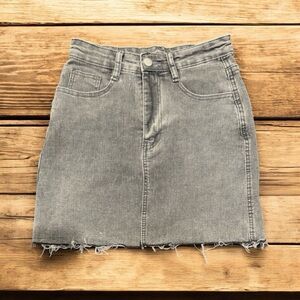SHEIN Gray Denim Skirt